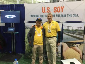 At the USSEC booth at SENA 2017 with our USSEC Indonesia Technical Manager, Mr.Pamudi