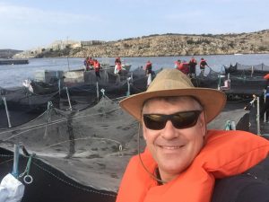 Visiting the P2M Nursery Cages that supply fingerlings to the offshore cages (sea bream)